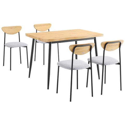 Set Tavolo Da Pranzo Con 4 Sedie, Compatto Per Piccoli Spazi, Interni Ed Esterni - Foto 1