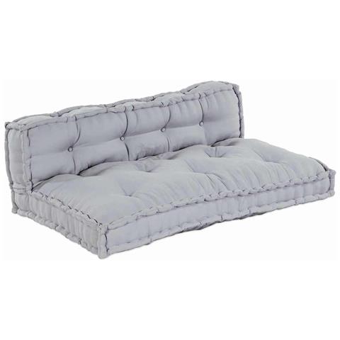 Cuscino per Divano Pallet 2 pcs Grigio Tessuto - Foto 1