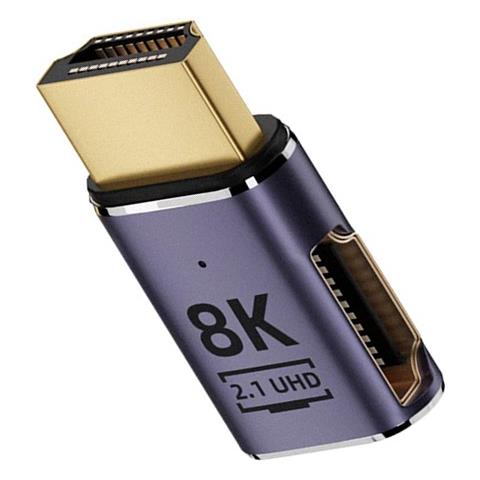 Adattatore Angolato Hdmi 2.1 8k, Maschio-femmina, Lato Sinistro - Confezione Da 2 - Foto 2