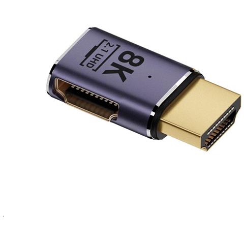 Adattatore Angolato Hdmi 2.1 8k, Maschio-femmina, Lato Sinistro - Confezione Da 2 - Foto 3