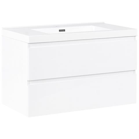 Mobile Lavabo A Parete Con Lavabo Tota 90 Cm Bianco - Foto 2