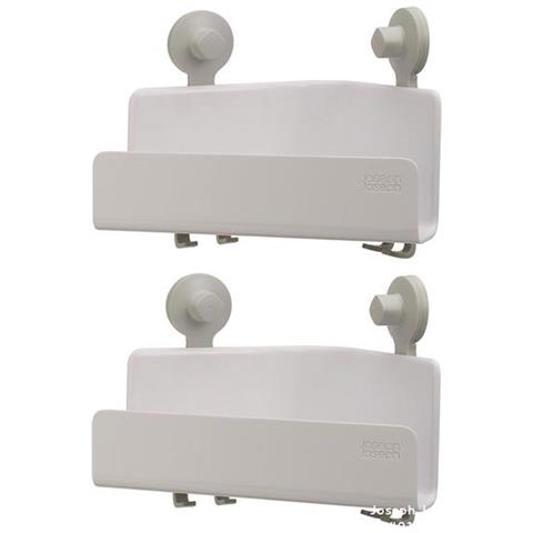 Mensola Angolare Per Doccia Joseph Joseph Easystore In Bianco (confezione Da 2) – Soluzione Compatta Per Un'organizzazione Efficiente Della Doccia - Foto 1