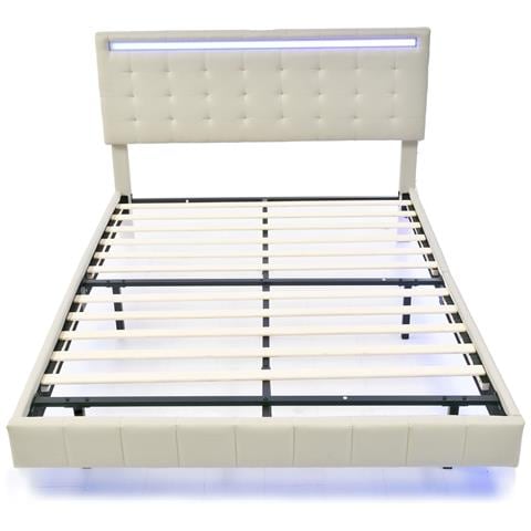 Letto Con Effetto Fluttuante E Luci Led Telecomandate - Foto 3