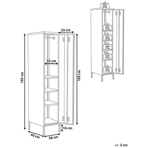 Armadietto Da Ufficio Frome Metallo Beige Chiaro - Foto 4