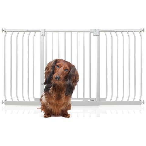 Bettacare Cancelletto Per Cani Elite Con Montaggio A Pressione, 152cm - 161cm, Bianco Opaco - Foto 1