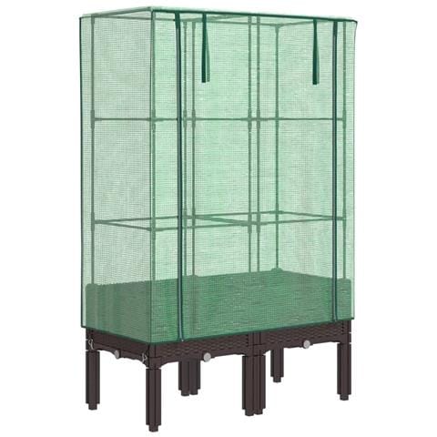 Letto Rialzato con Copertura Serra Effetto Rattan 80x40x140 cm - Foto 1