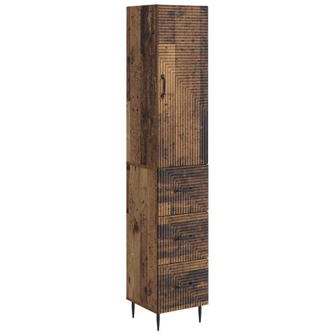 Set di armadi 2 pcs Legno antico 33 x 34,5 x 90 cm - Foto 1