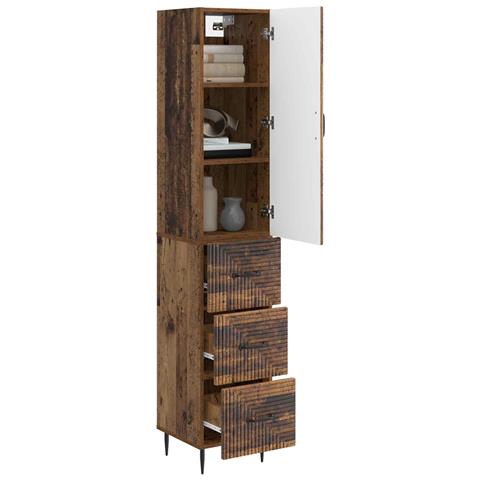 Set di armadi 2 pcs Legno antico 33 x 34,5 x 90 cm - Foto 2