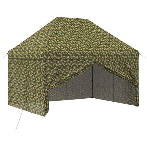 Tendone con 4 Pareti Laterali 2,95 x 4,1 m Camouflage Militare - Foto 1