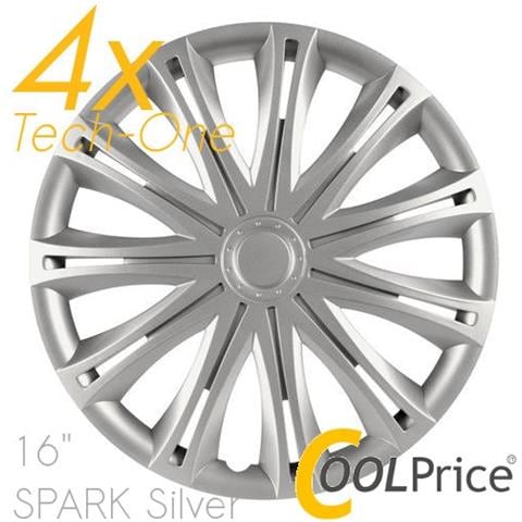 Copricerchi Auto Universali 16 Pollici Tech-one Spark Silver 31588 - Foto 1