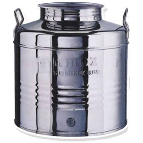 Fusto Olio Lt 30 Acciaio Inox Per Rubinetto Contenitore Bocca Larga Ferr 269384 - Foto 1