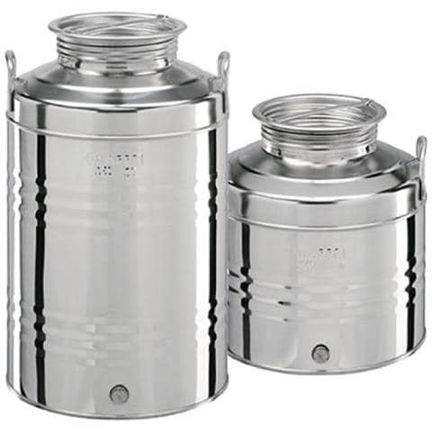Fusto Olio Lt 30 Acciaio Inox Per Rubinetto Contenitore Bocca Larga Ferr 269384 - Foto 2
