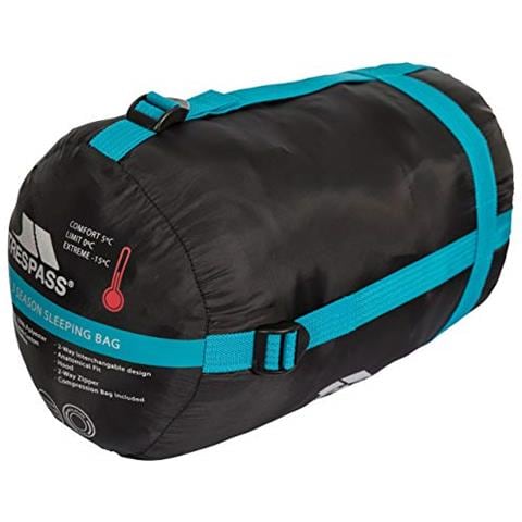 Trespass Bipiede Sacco A Pelo Unisex 3 Stagioni Design Variabile : Nero - Foto 4