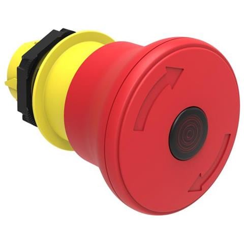 Pul. fungo 40mm Rosso Lum. sg. rot. iso13850 - Lovato Lpcbl6644 - Foto 1