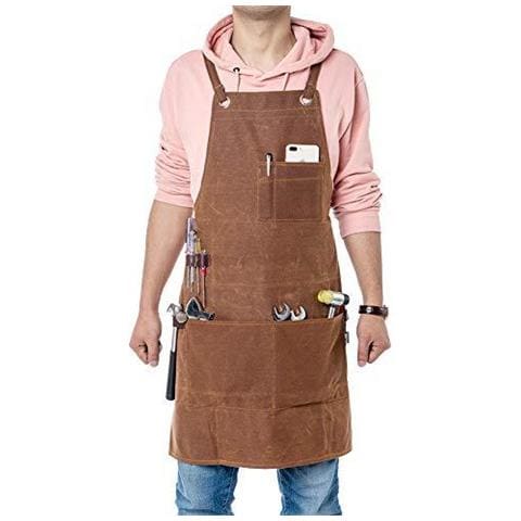 Carpentieri Grembiule Per Uomini E Donne Heavy Duty Workman Grembiule Tela Cerata Impermeabile Strumento Grembiule Fit Cucina Giardino Ceramica Artigianato Workshop Garage Wq40 - Foto 1