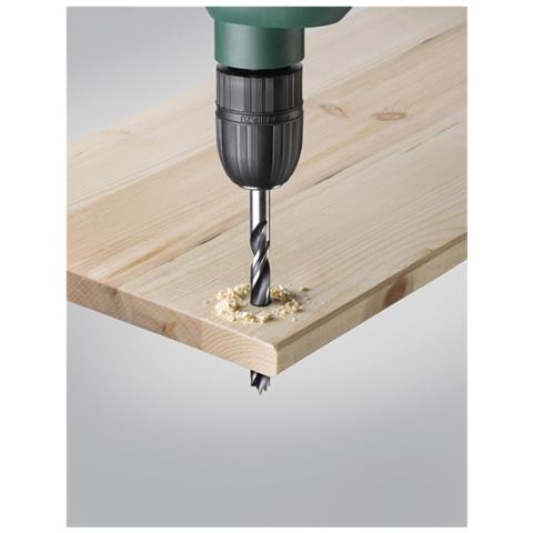 514200, Drill, Set di punte per trapano, Legno, Attacco cilindrico, 3, 4, 5, 6, 8, 10, 1 Senker 90, Nero - Foto 1