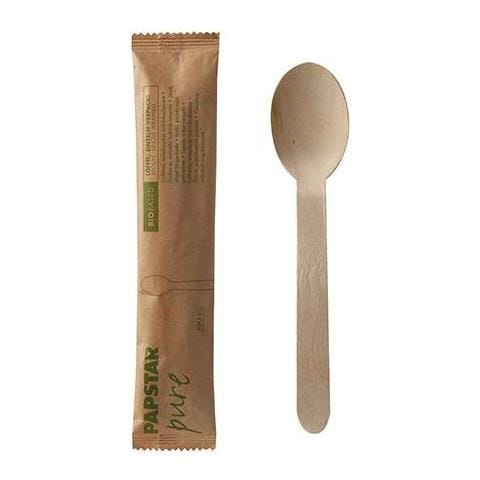 88007 Cucchiaio Monouso Cucchiaio Da Minestra Monouso Legno Naturale 50 Pz - Foto 1