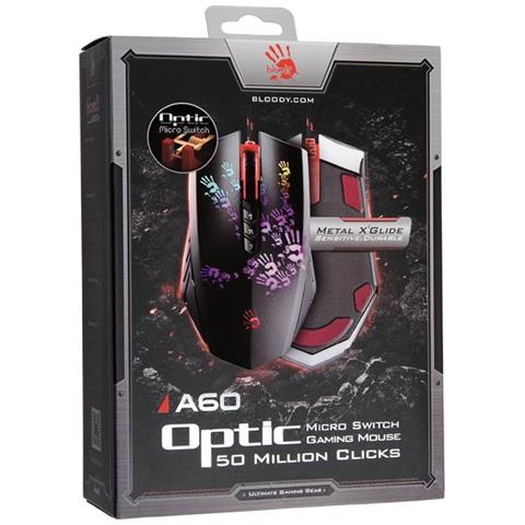 A4tech A60 Bloody Mouse Usb Tipo A Ottico 4000 Dpi Ambidestro - Foto 7