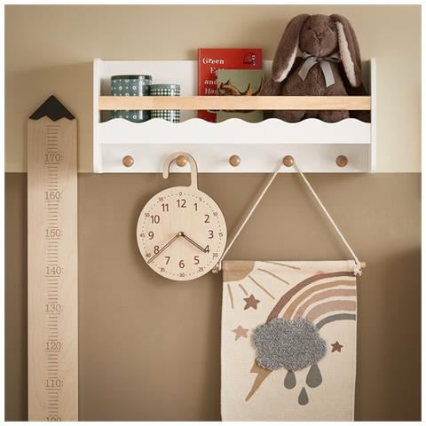 Armadio Da Parete Per Bambini Con Ripiano Per Bambini 73x30x15cm Kmb78-w - Foto 5