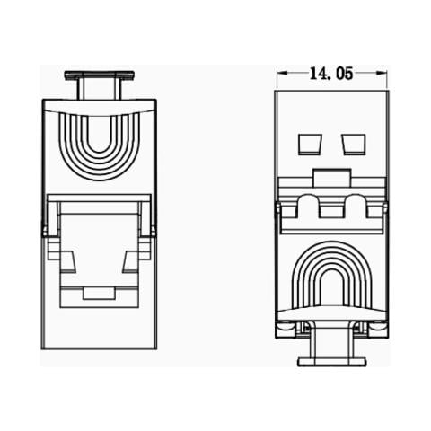 Frutto Keystone Rj45 Cat. 6a Slim Stp Tool Free - Foto 3