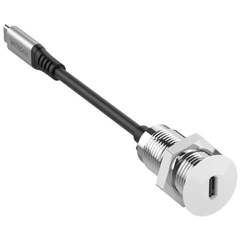 Prousbcmf0.3socket-w Cavo Usb 0,3 M Usb 3.2 Gen 2 [3.1 Gen 2] Usb C Bianco (usb-c Desk Socket White With - 0,3m - Foto 3