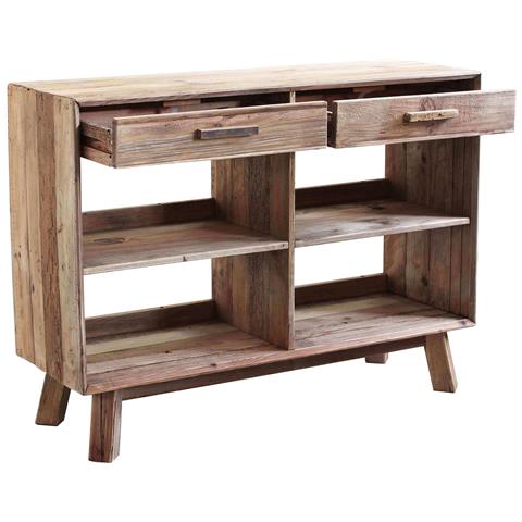 Mobile Credenza Madia Da Interno Soggiorno In Legno Di Pino Con 2 Cassetti E 4 Ripiani Linea Classic - Foto 2