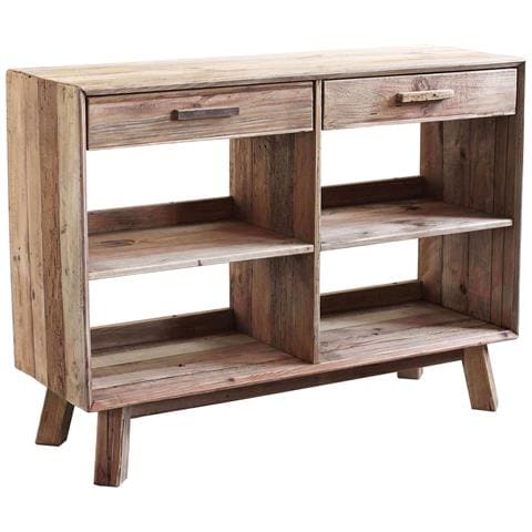 Mobile Credenza Madia Da Interno Soggiorno In Legno Di Pino Con 2 Cassetti E 4 Ripiani Linea Classic - Foto 1