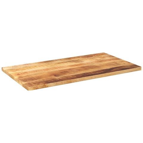 Piano Per Tavolo 100x60x2,5 Cm Rettangolare Legno Mango Grezzo - Foto 2