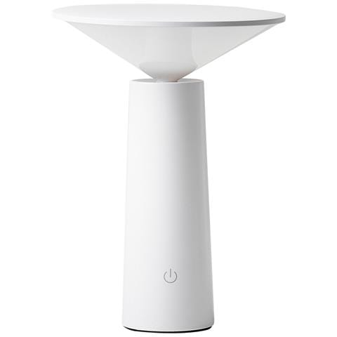 Lampada Da Tavolo Senza Fili A Led Levira Con Dimmer Metallo Bianco - Foto 1