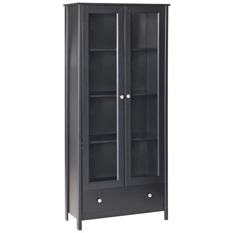 Vetrina In Vetro Nornalup 80 Cm Nero - Foto 2