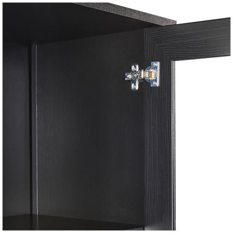 Vetrina In Vetro Nornalup 80 Cm Nero - Foto 7