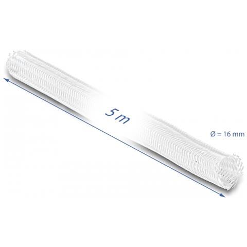 Manicotto intrecciato con chiusura automatica 5 m x 16 mm bianco - Foto 2