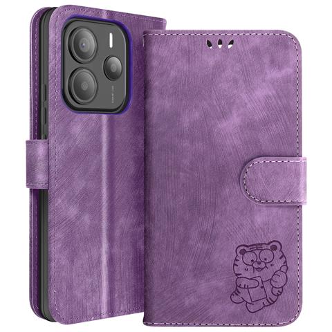 Custodia Per Xiaomi Redmi Note 14 5g Portafoglio Motivo Tigre Kawaii - Foto 1