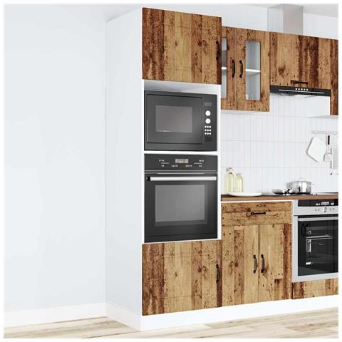 Armadi Forno 2 Pz Lucca Legno Antico In Legno Multistrato - Foto 3