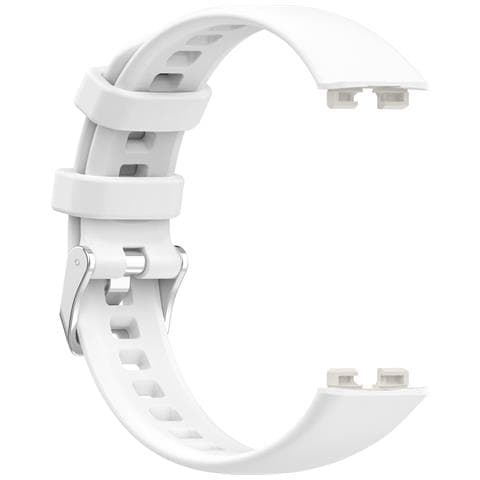 Cinturino Per Orologio In Silicone Morbido Per Huawei Band 10/9/8 (fibbia In Metallo) White - Foto 4