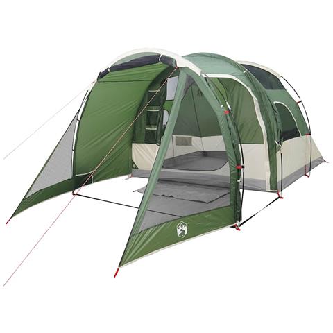 Tenda da Campeggio a Tunnel per 4 Persone Verde Impermeabile - Foto 2
