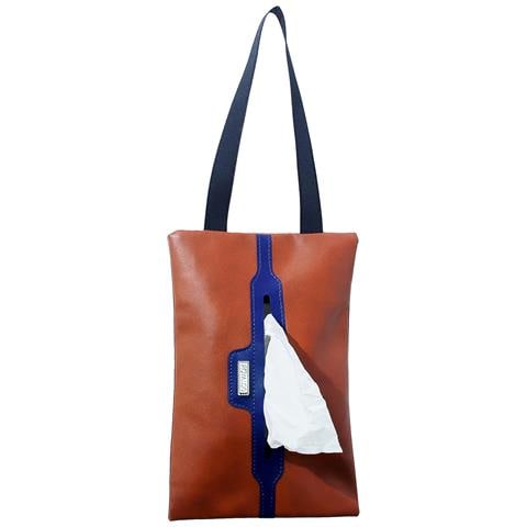 Elegante Porta Fazzoletti Da Auto In Pelle Pu Marrone - Design Da Appendere - Foto 1