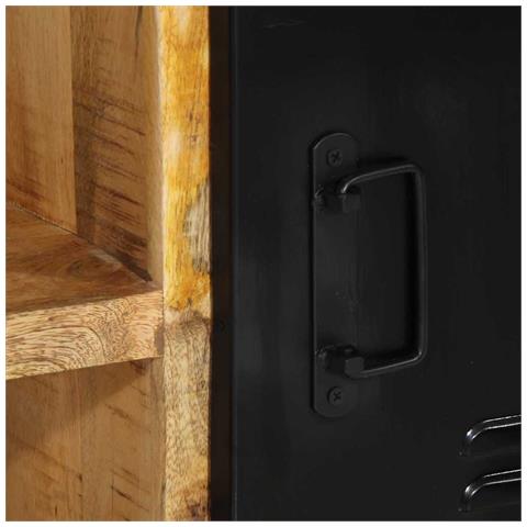 Panchina da scarpe 100x40x50 cm in legno massello di mango grezzo - Foto 8