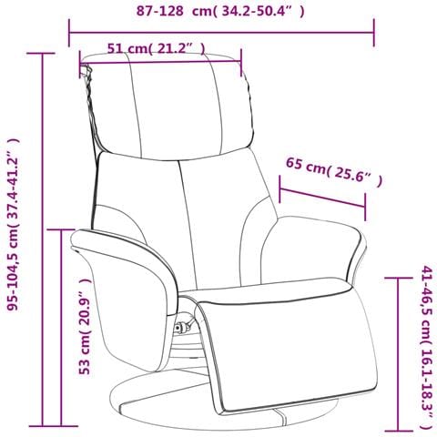 Poltrona Reclinabile con Poggiapiedi Nera in Similpelle - Foto 9