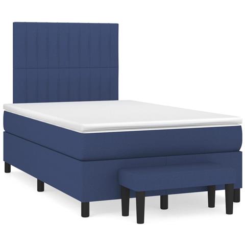 Giroletto a Molle con Materasso Blu 120x190 cm in Tessuto - Foto 2