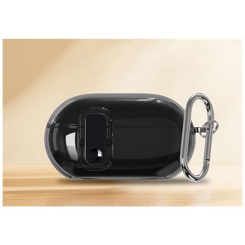 Custodia Protettiva In Tpu Compatibile Con Beats Solo Buds - Guscio Morbido Trasparente Con Pulsante Elettroplaccato Transparent+black - Foto 3