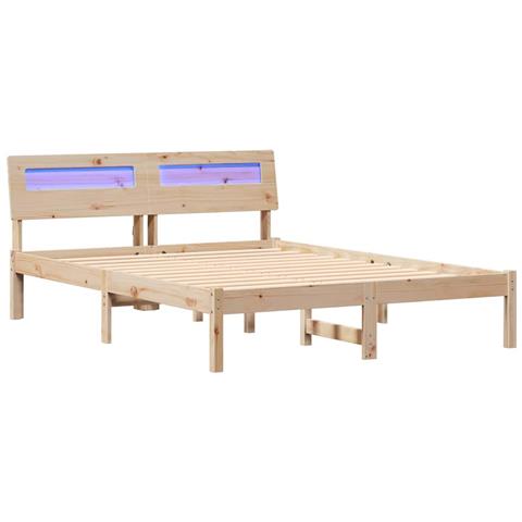 Struttura del letto Marrone 120 x 190 cm Legno di pino massello - Foto 1