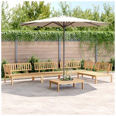 Set Divano Pallet da Giardino 5 pz in Legno Massello di Acacia - Foto 2