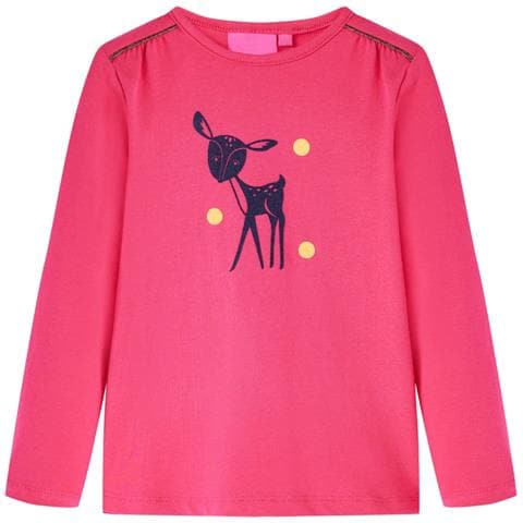 Maglietta da Bambina a Maniche Lunghe Fucsia 116 - Foto 1
