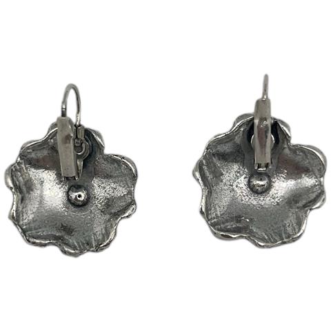 Orecchino A Forma Di Fiore Di Girasole Placcato Argento - Foto 4