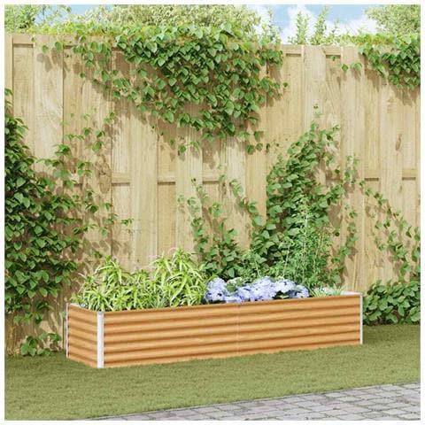 Letto rialzato da giardino 195 x 50 x 36 cm Acciaio zincato - Foto 2