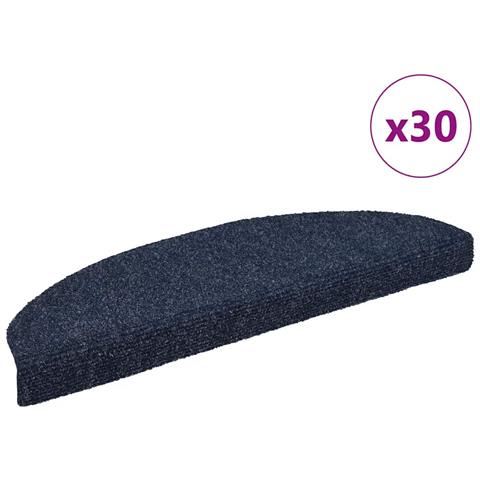 Tappetini per scale autoadesivi 30 pz 65x21x4 cm blu semicircolari grandi - Foto 1
