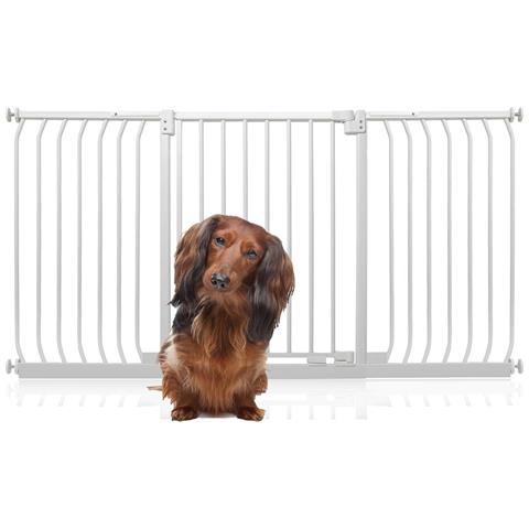 Bettacare Cancelletto Per Cani Elite Con Montaggio A Pressione, 161cm - 170cm, Bianco Opaco - Foto 1