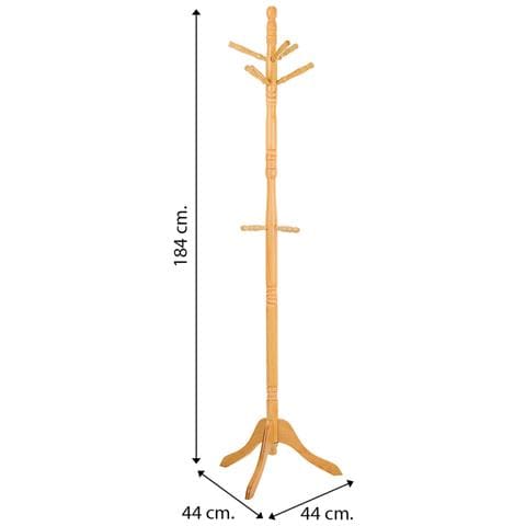 Appendiabiti Da Terra In Legno Color Miele 44x44x184h - Foto 5