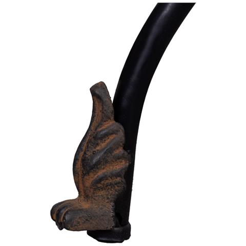 Tavolino In Metallo Invecchiato Nero 60x38x65 - Foto 8
